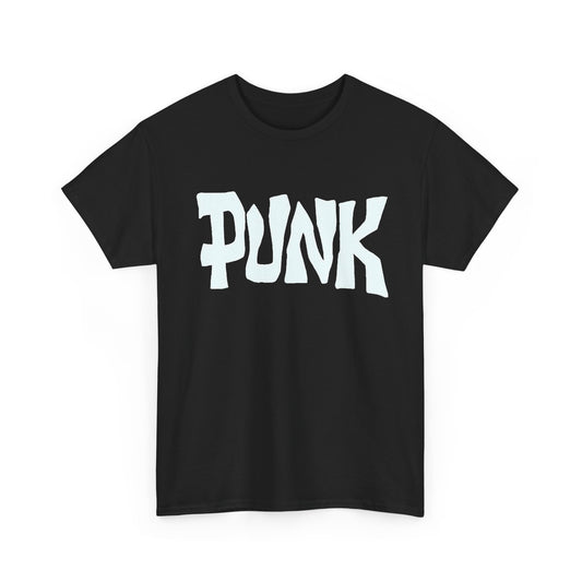 Punk Text T-Shirt | Black Graphic Tee Men's Tee Retro