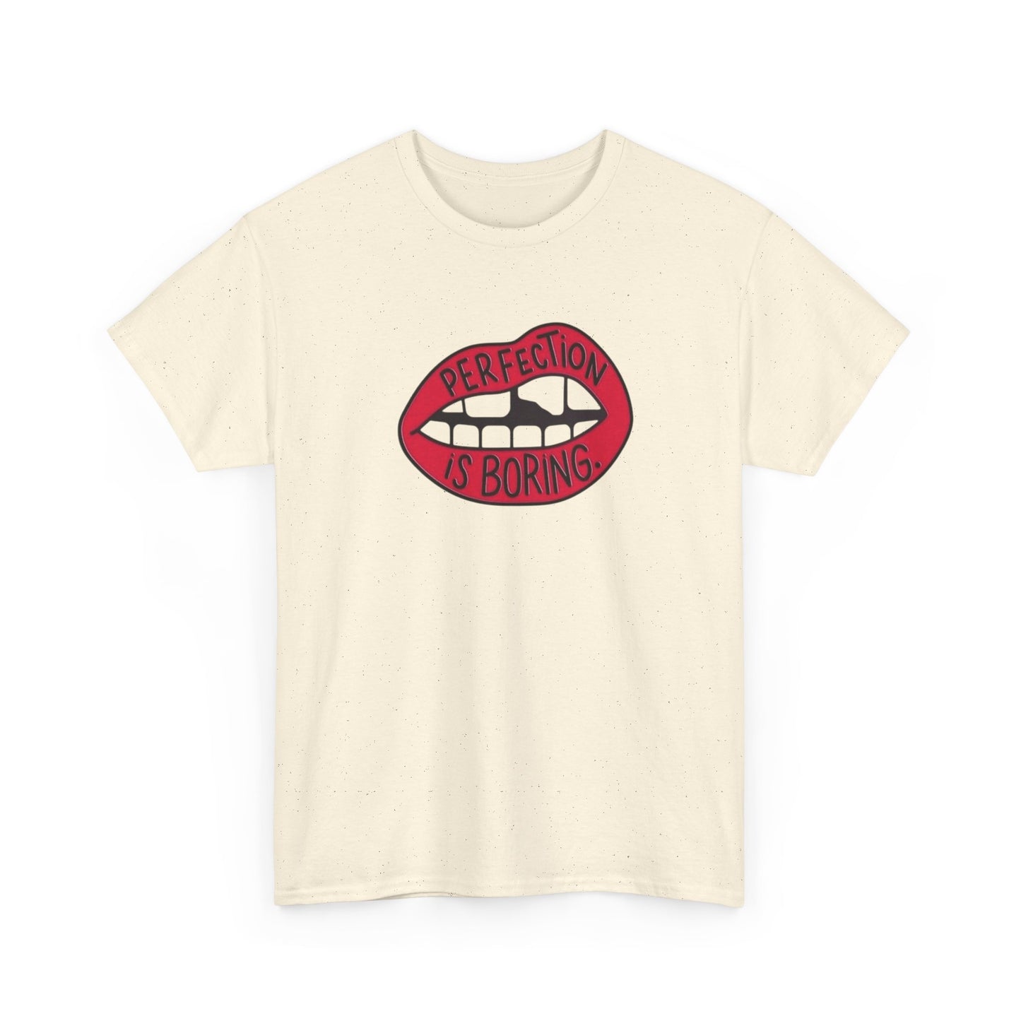 Perfection Is Boring Graphic T-Shirt Unisex Heavy Cotton Tee Gift