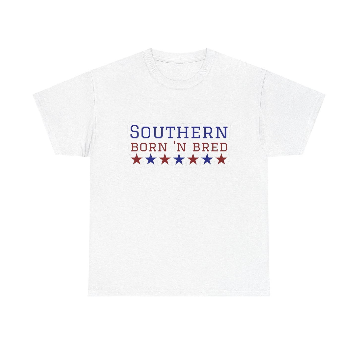 Southern Born And Bred Graphic T Shirt Unisex Heavy Cotton Tee Gift