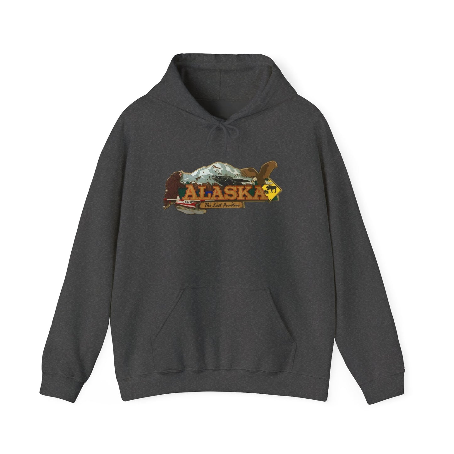 Alaska The Last Frontier Graphic Hoodie  Unisex Heavy Blend™ Hooded Sweatshirt