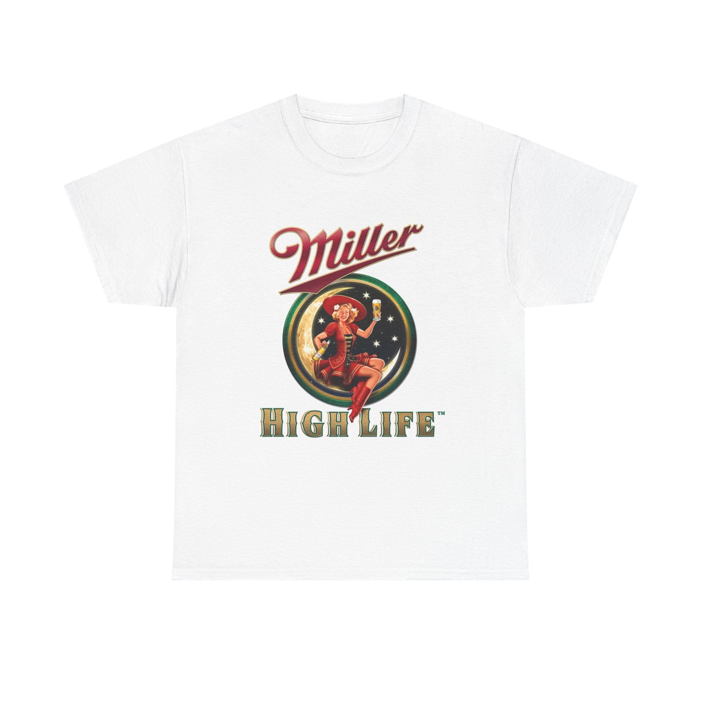 High Life Beer Vintage Graphic T Shirt Unisex Heavy Cotton Tee