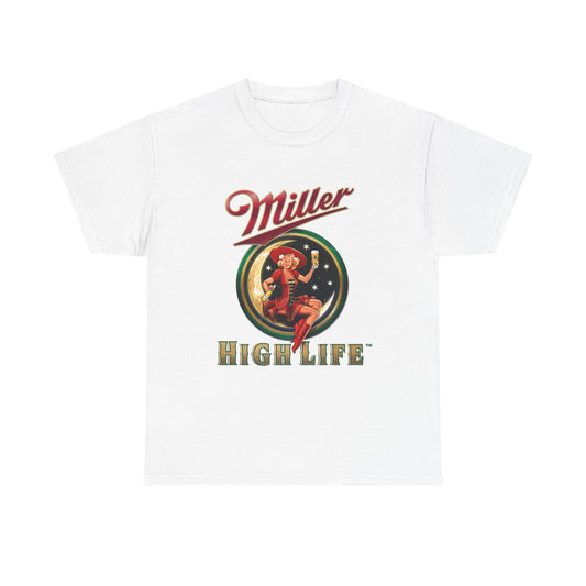High Life Beer Vintage Graphic T Shirt Unisex Heavy Cotton Tee