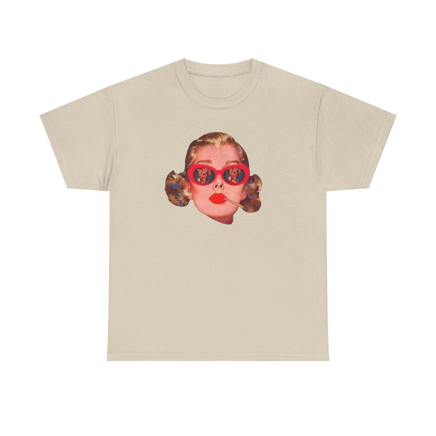 Bikini Eyes Smoking Joint Graphic T-Shirt Women's Heavy Comfy Cotton Tee