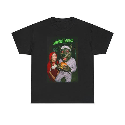 Red Riding Hood Funny Stoned Graphic T Shirt NEW S-5XL Unisex Heavy Cotton Tee