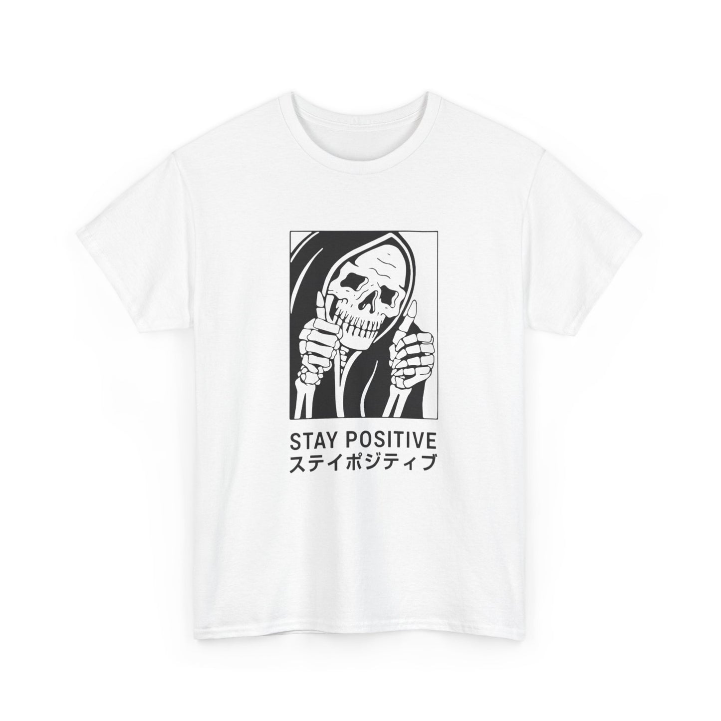 Stay Positive Graphic T-Shirt Comfy Cotton Tee Brand NEW