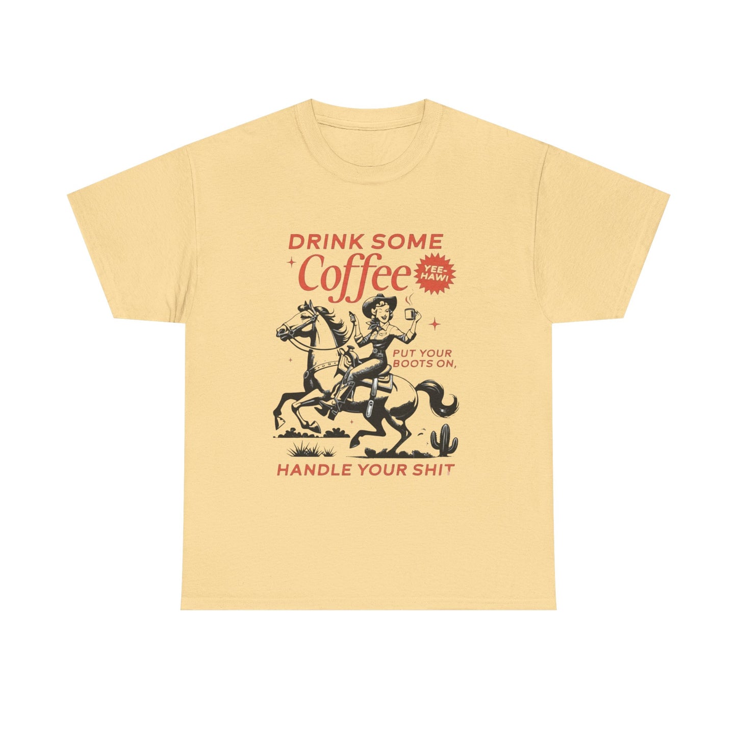 Drink Some Coffee Funny Graphic T Shirt NEW ADULT TEE VINTAGE