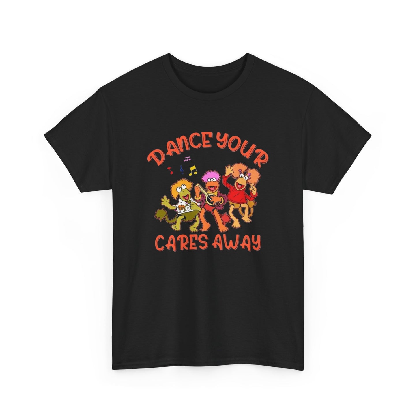 Dance Your Cares Away Fraggle Rock Graphic T Shirt NEW ADULT Tee