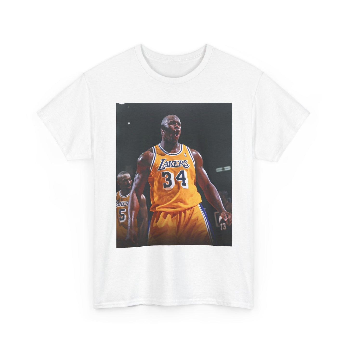 Shaq Vintage Graphic T Shirt Retro Lakers Unisex Heavy Cotton Tee