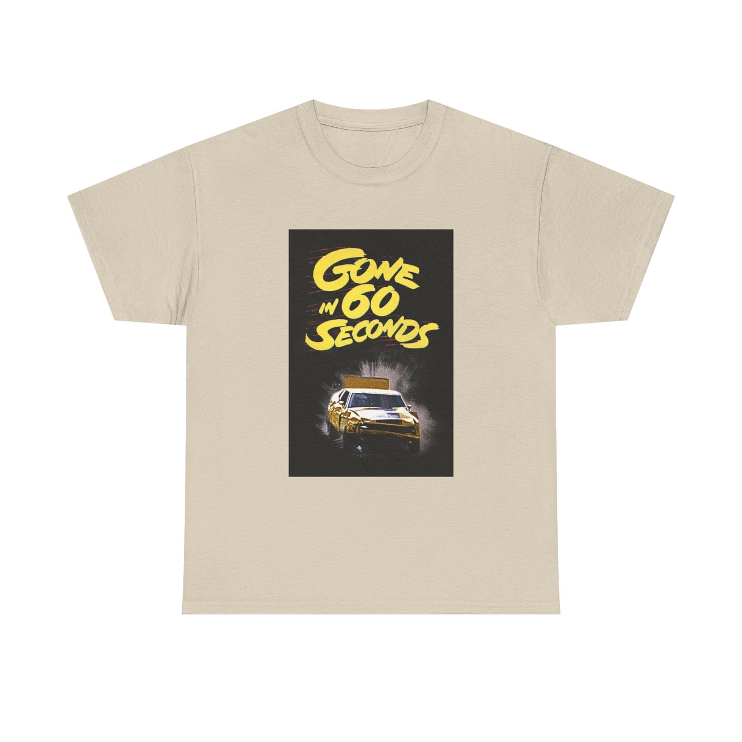 Gone in 60 Seconds Tshirt Vintage Ford Mustang Retro Poster Unisex Heavy Cotton