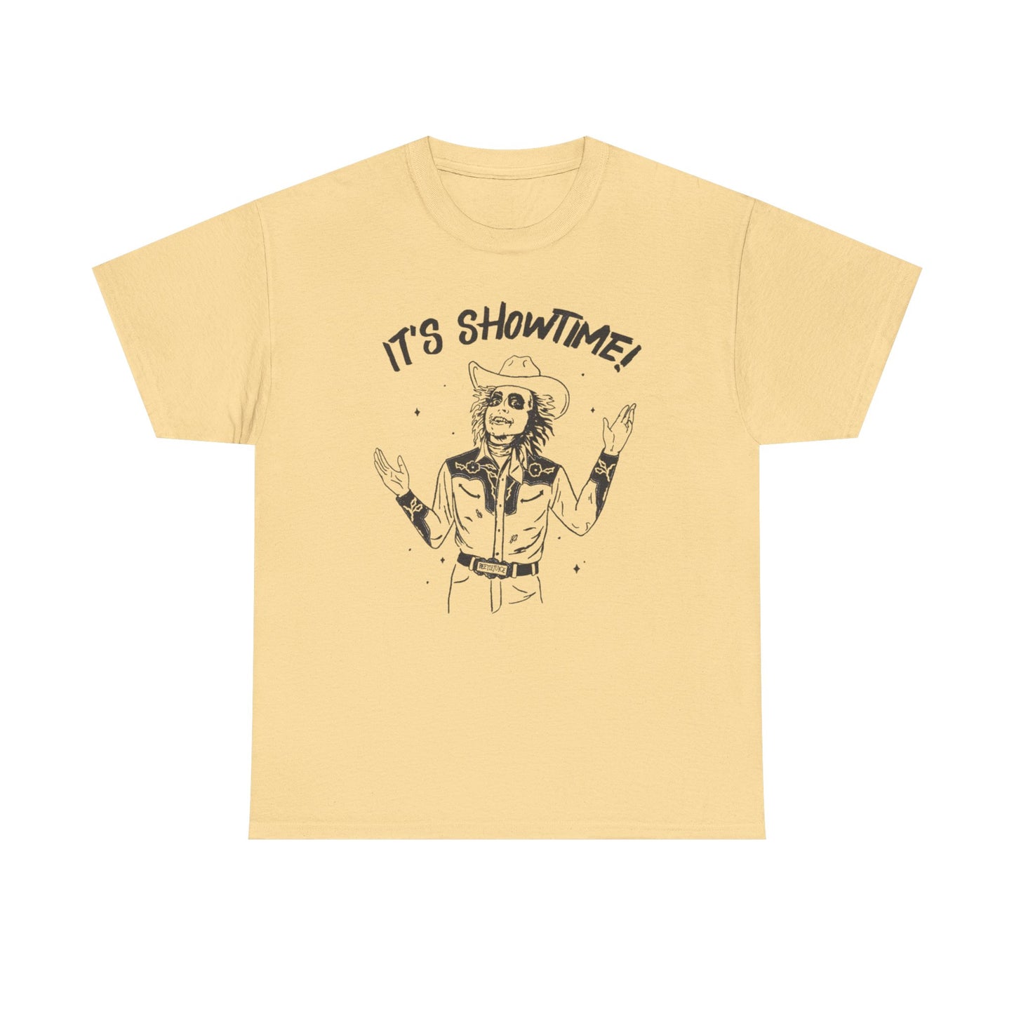 Beetlejuice It's Showtime Graphic T Shirt S-5XL NEW Unisex Heavy Cotton Tee