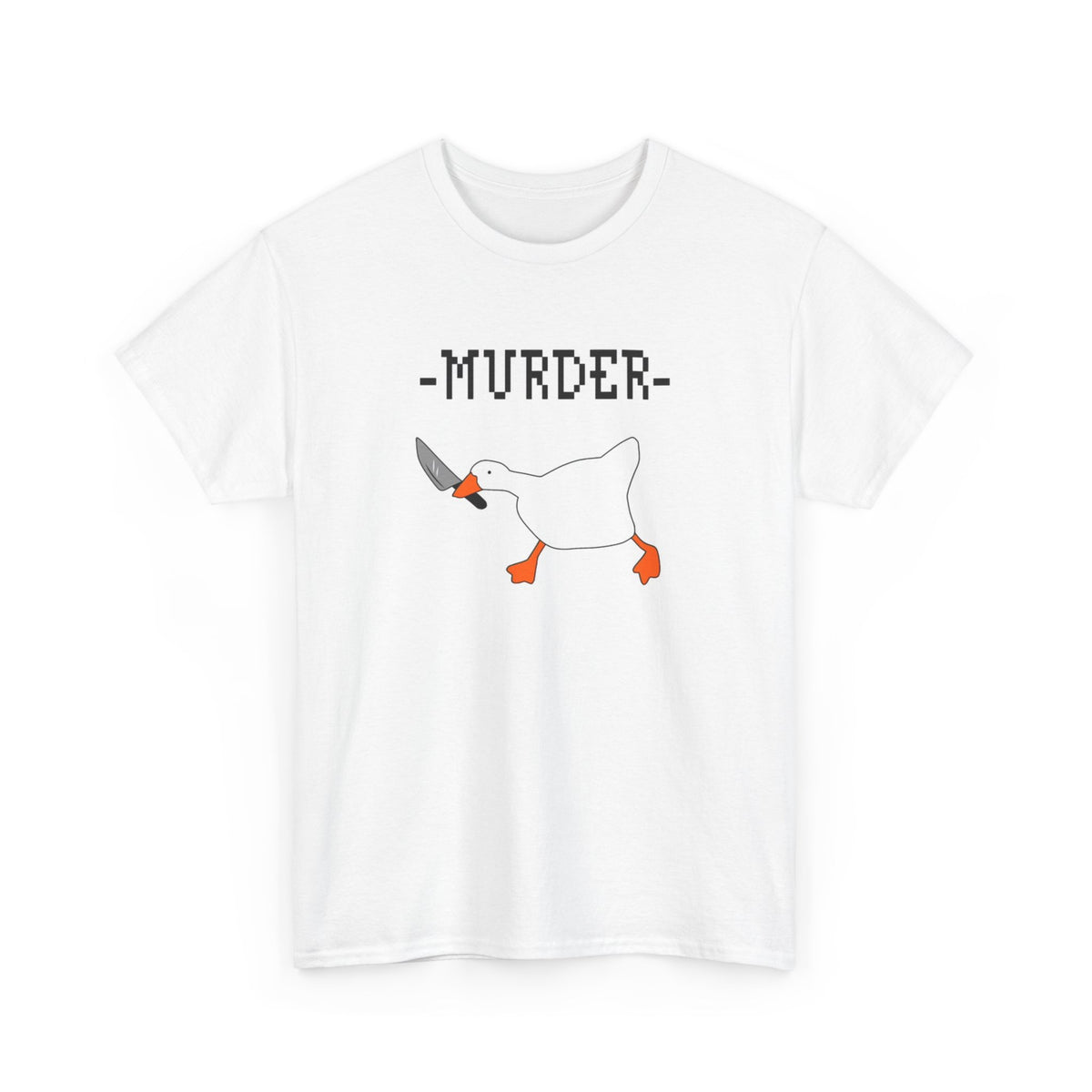 Duck Murder Comedy T Shirt Funny Gift Retro Vintage Unisex Heavy Cotton Tee