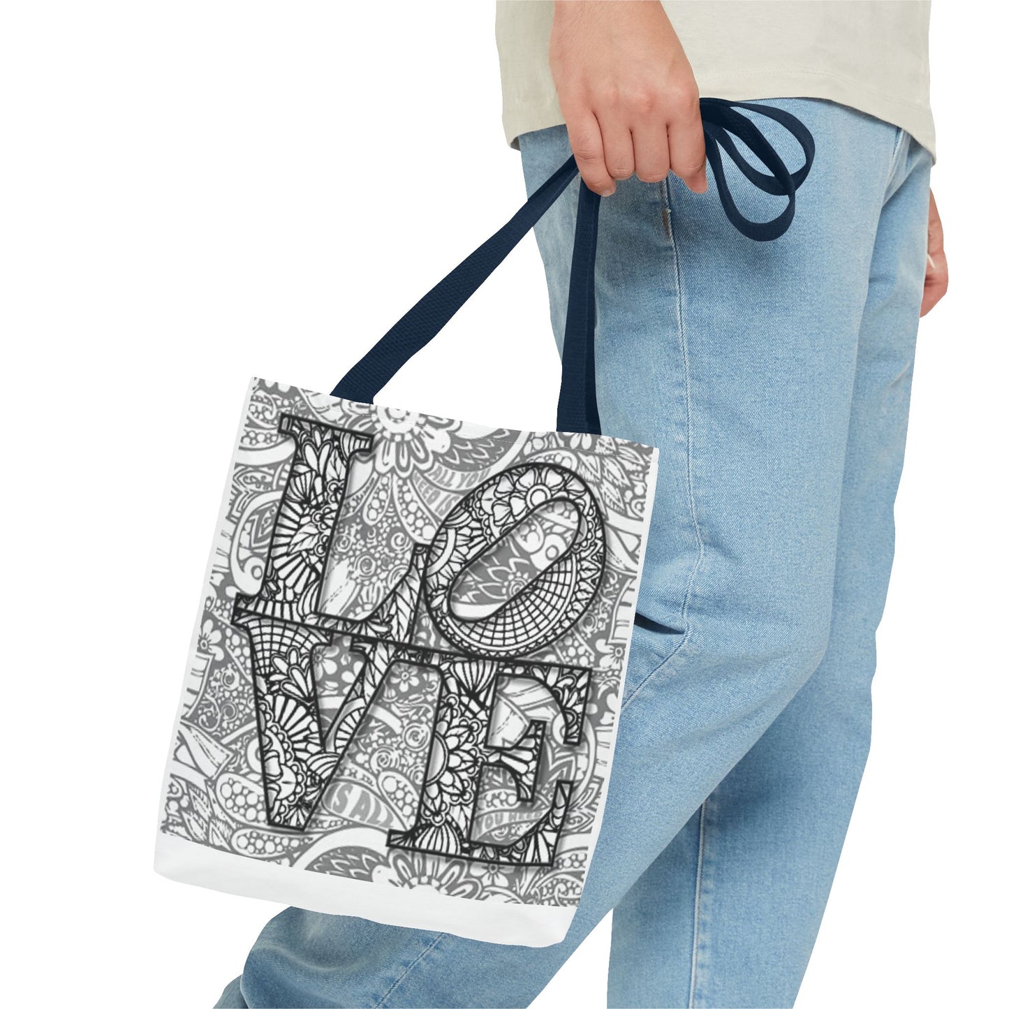 LOVE Multi Color BRAND NEW MODERN Tote Bag (AOP)