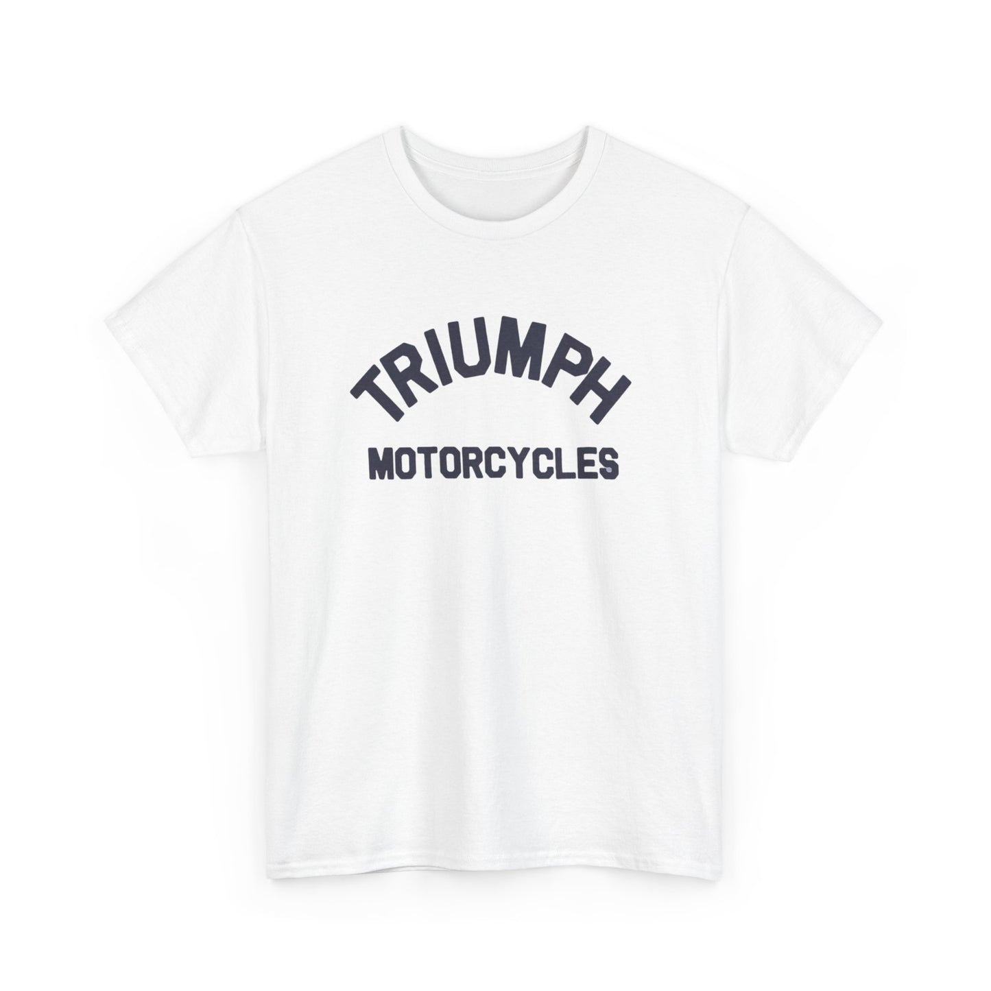 Triumph Motorcycles Tshirt Vintage Logo Classic Fit Unisex Heavy Cotton Tee