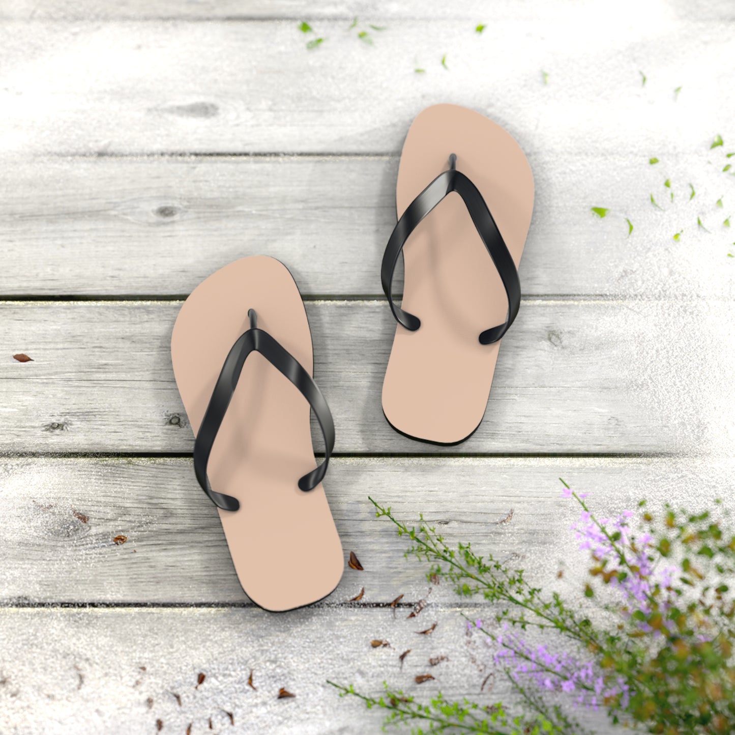 Light Tan Flip Flops, Sandals Slides, Summer Footwear, Brand New