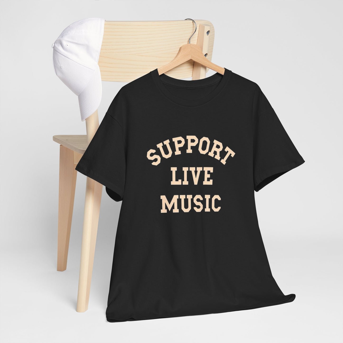 Support Live Music Graphic T Shirt NEW ADULT Unisex Heavy Cotton Tee