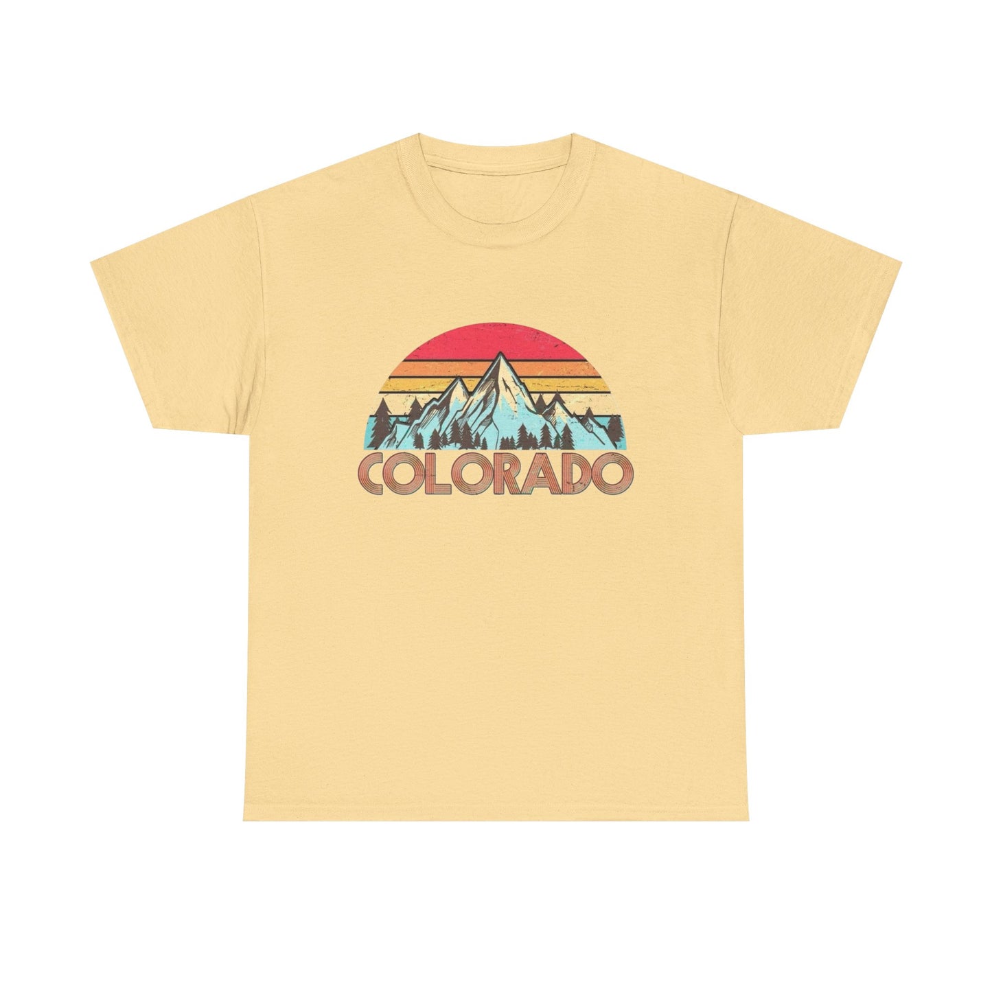 Colorado Retro Mountains Graphic T Shirt NEW Adult Tee