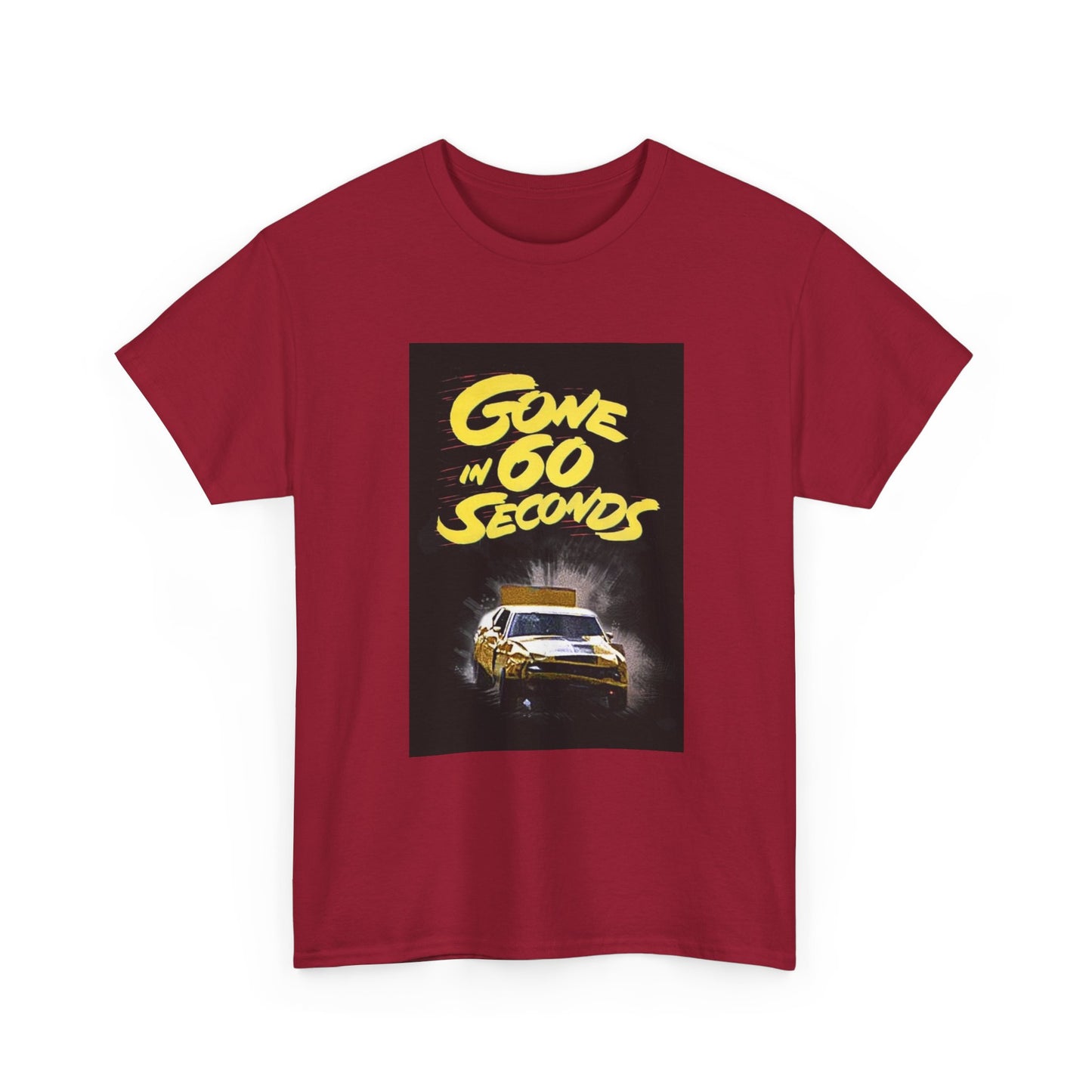 Gone in 60 Seconds Tshirt Vintage Ford Mustang Retro Poster Unisex Heavy Cotton