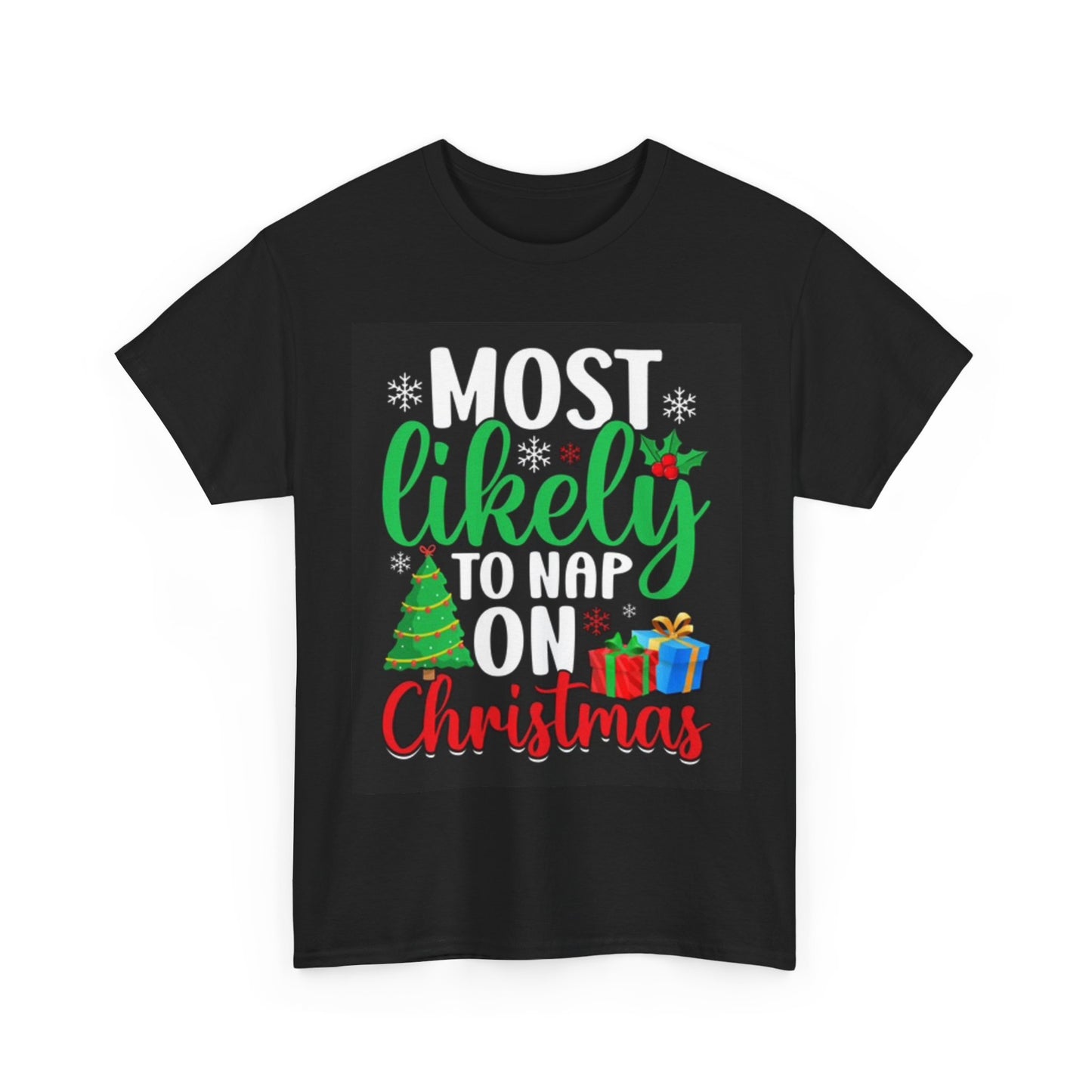 Funny Christmas Shirt Napping Santa Toys Unisex Heavy Cotton Tee