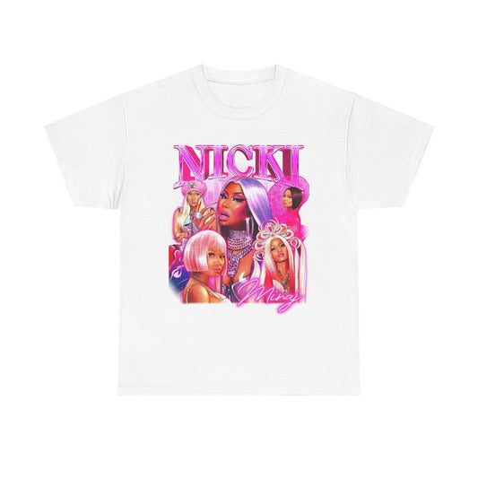Nicki Graphic T Shirt Vintage Rap Hip Hop Queen Unisex Heavy Cotton Tee