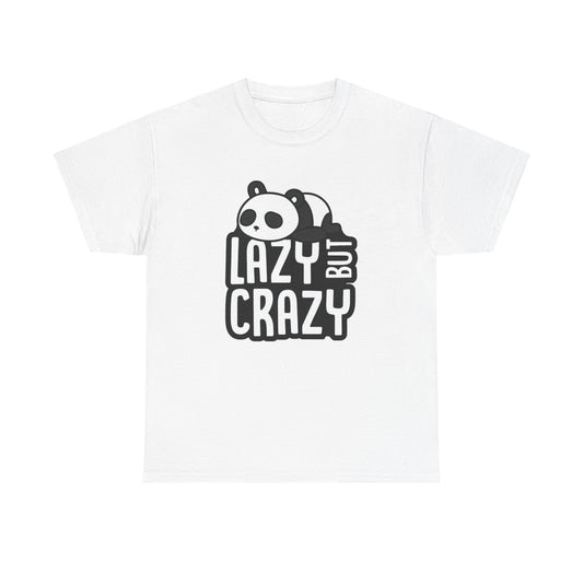 Lazy But Crazy Graphic T Shirt Unisex Heavy Cotton Tee