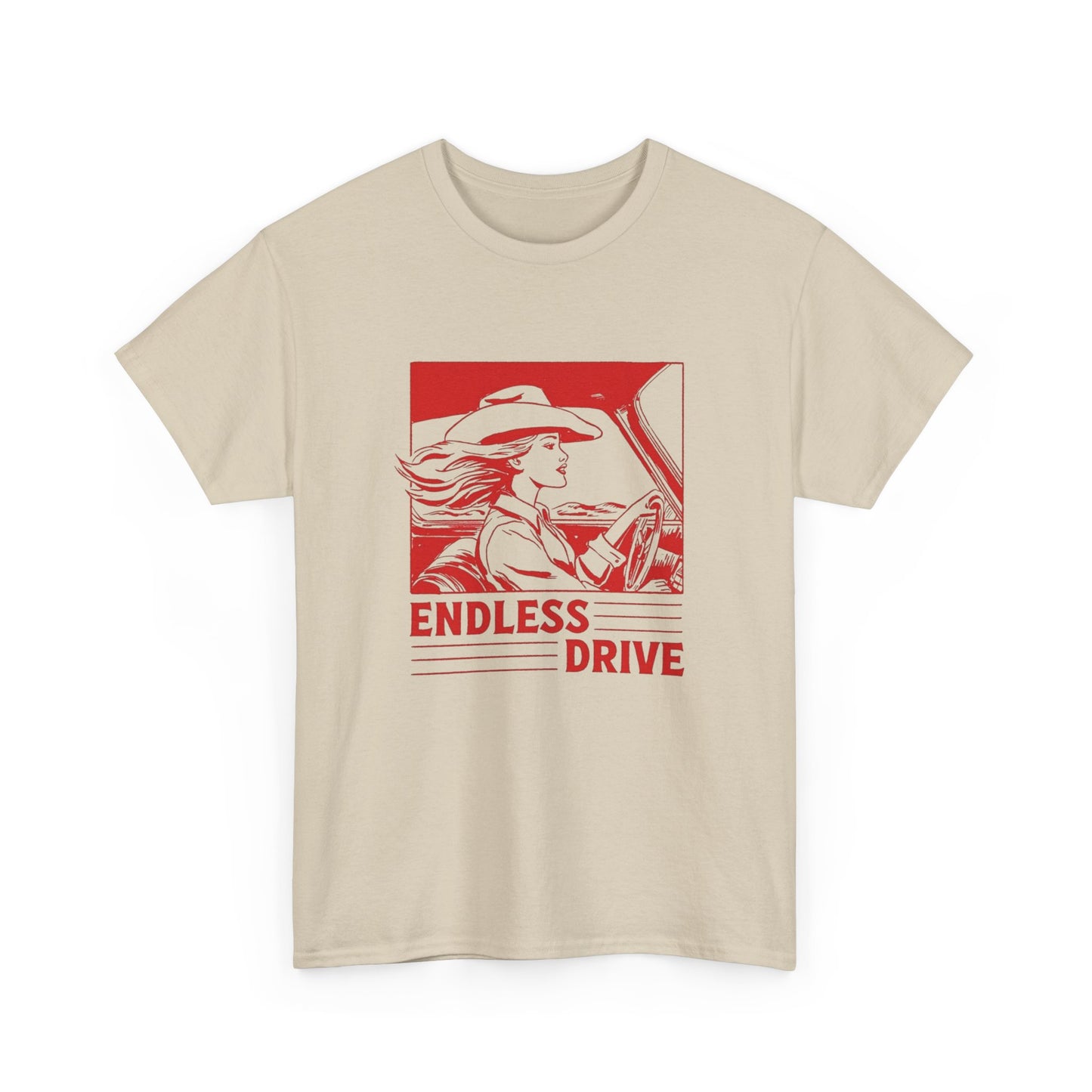 Endless Drive Cowgirl Western Graphic T Shirt Unisex Heavy Cotton Tee