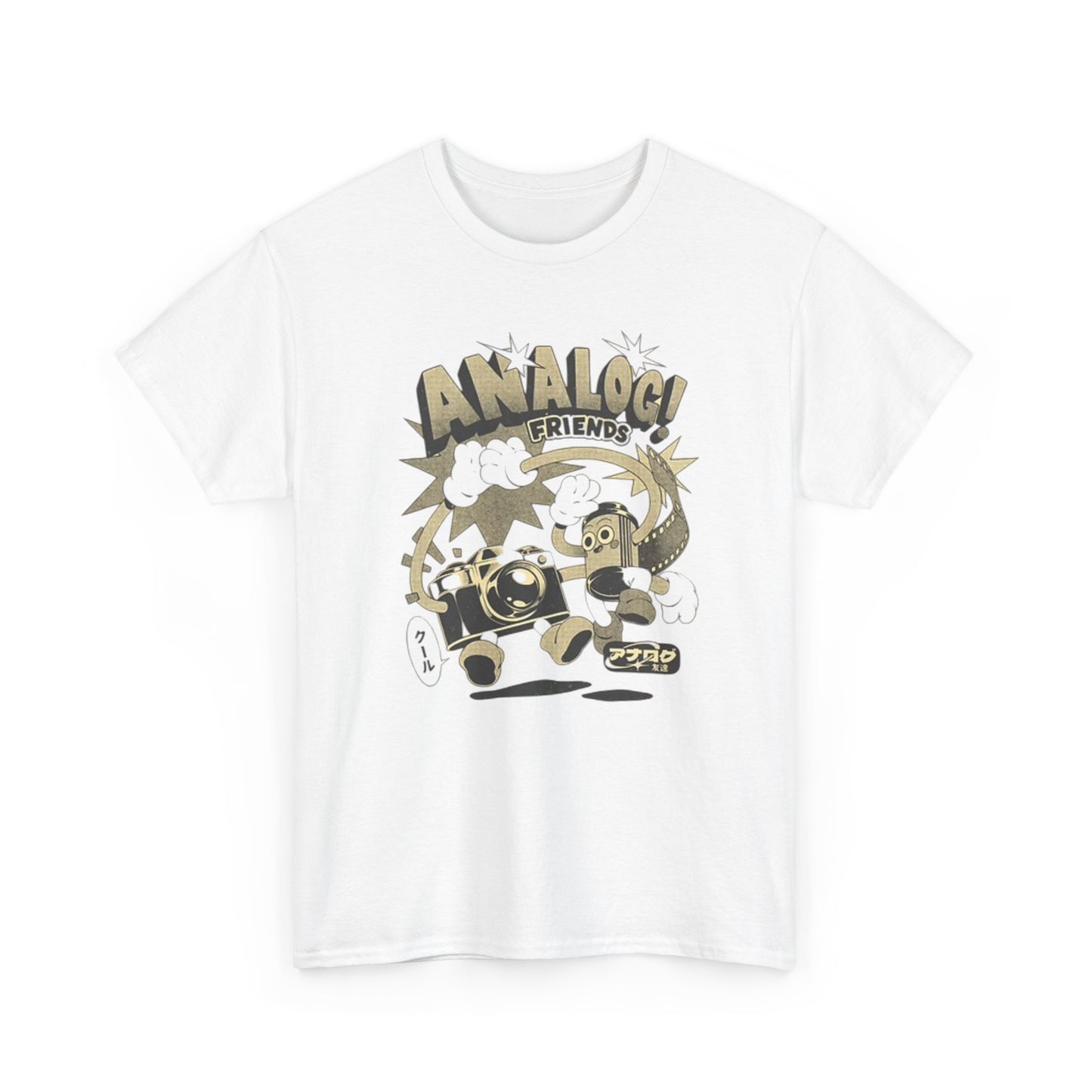 Analog Friends T Shirt Retro Photo Unisex Heavy Cotton Tee