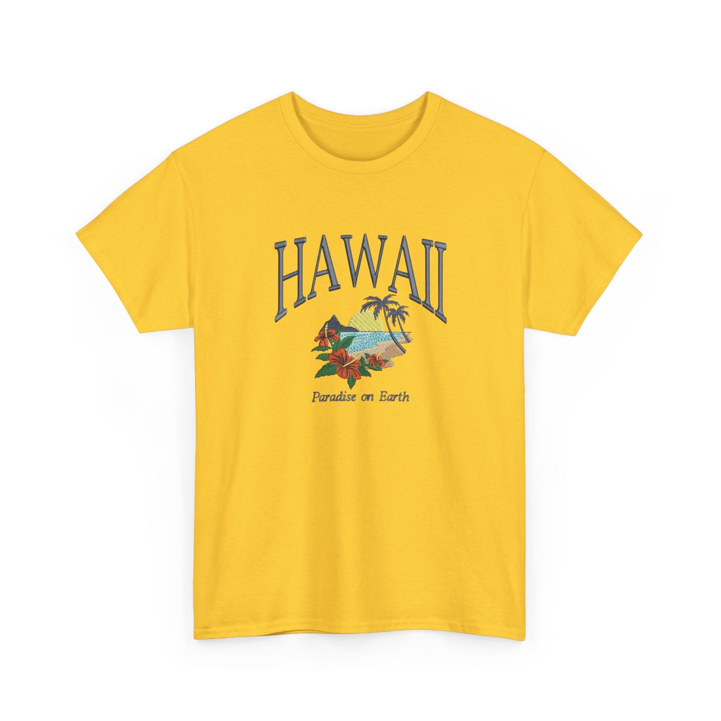 Hawaii Paradise On Earth Graphic T Shirt NEW Unisex Heavy Cotton Tee