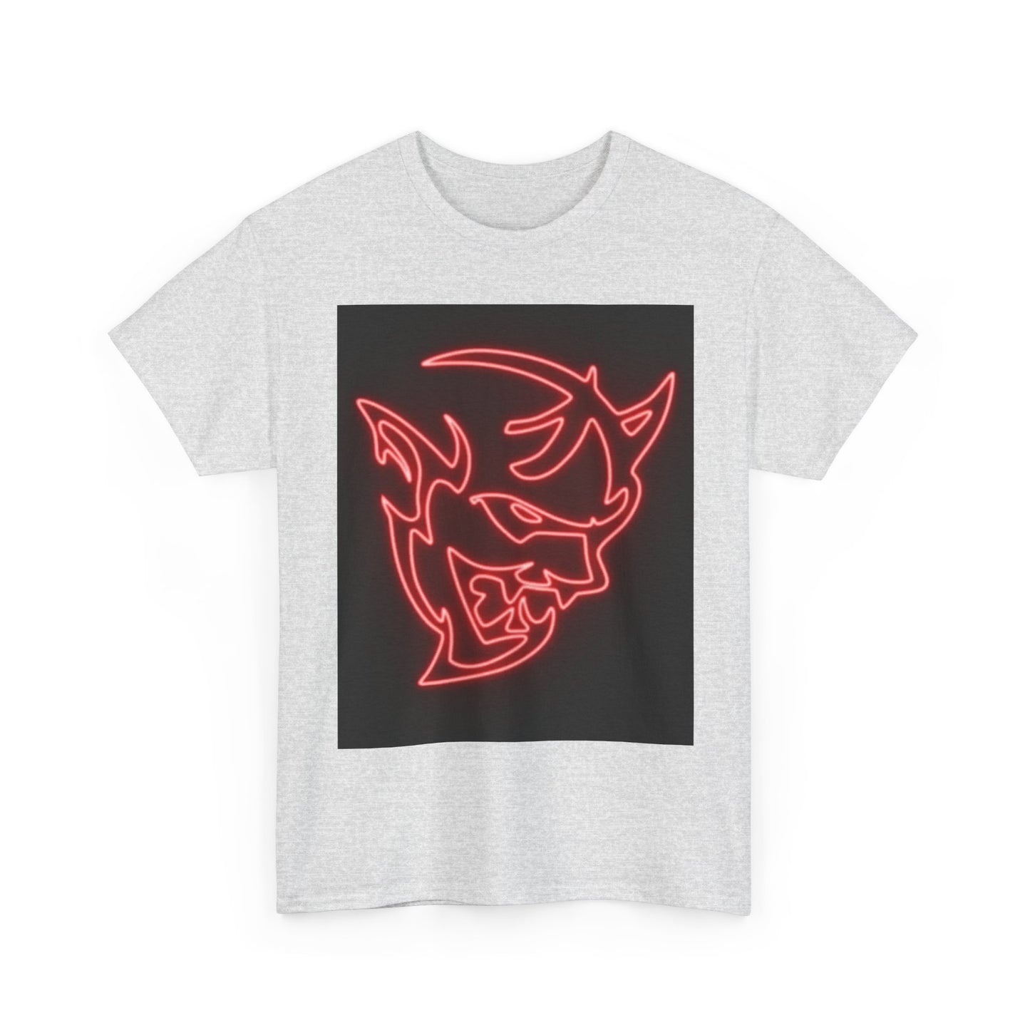 Dodge Demon Tshirt Hellcat Charger Logo Challenger Mopar Unisex Heavy Cotton Tee