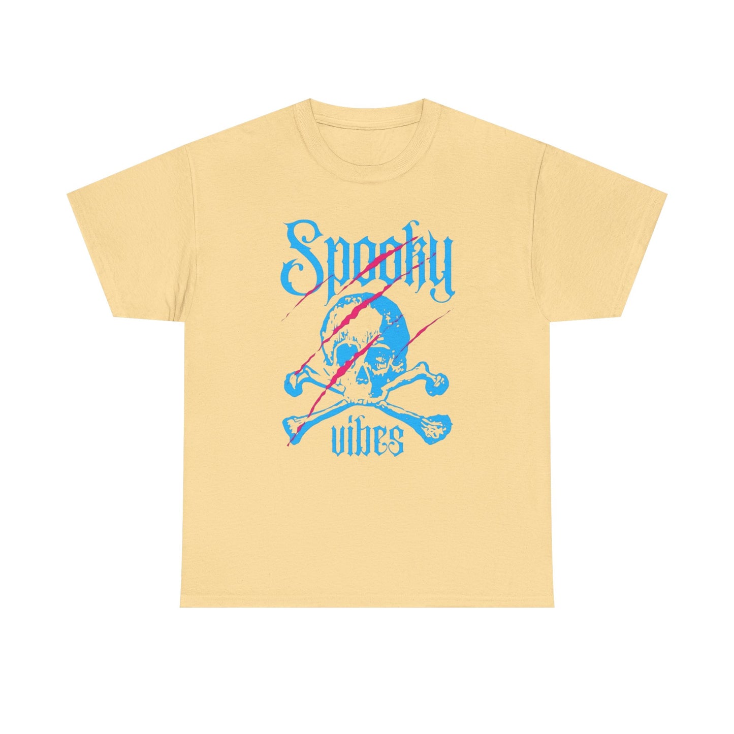 Spooky Vibes Graphic T Shirt NEW Unisex Heavy Cotton Tee