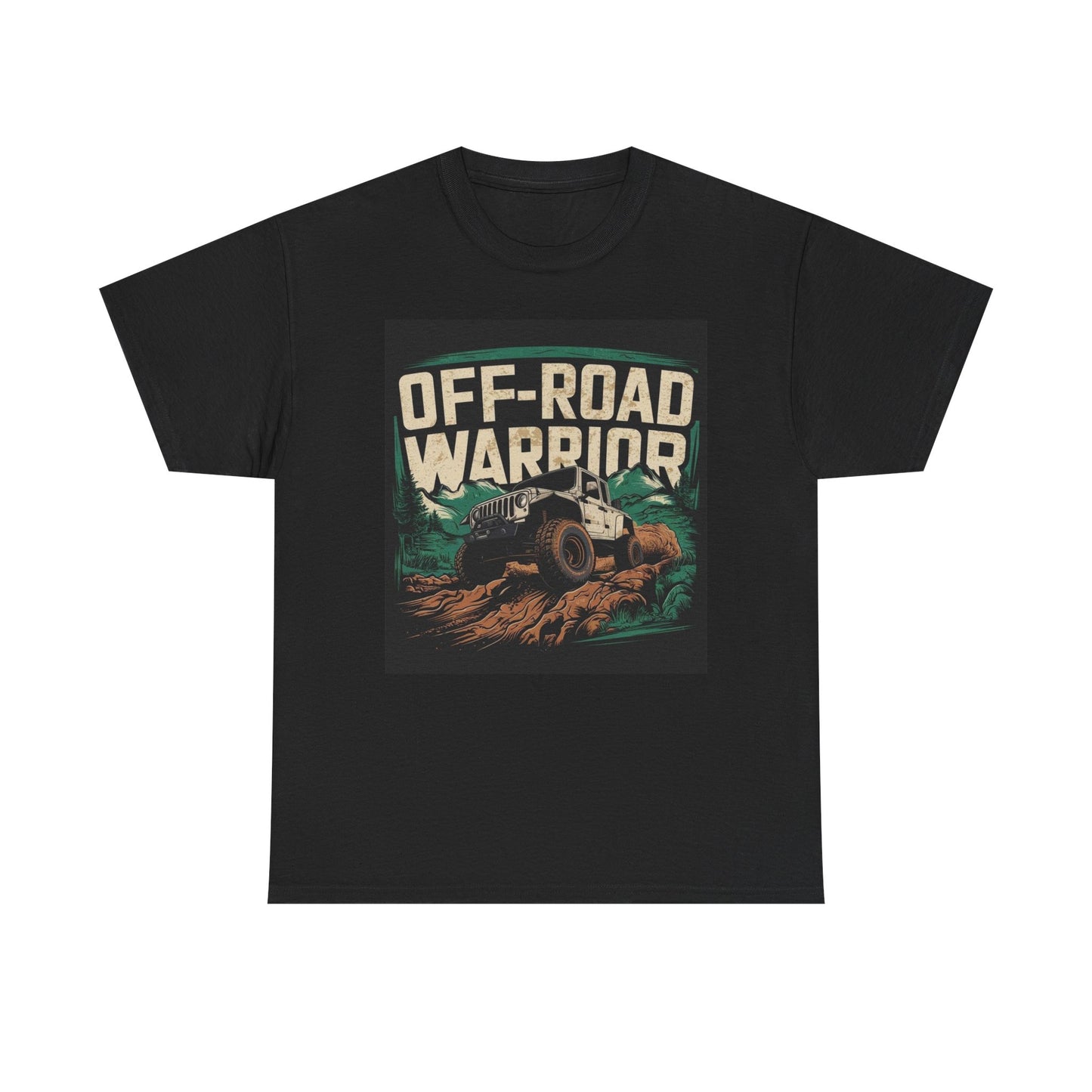 Off Road Warrior Graphic T Shirt Jeep Retro Unisex Heavy Cotton Tee