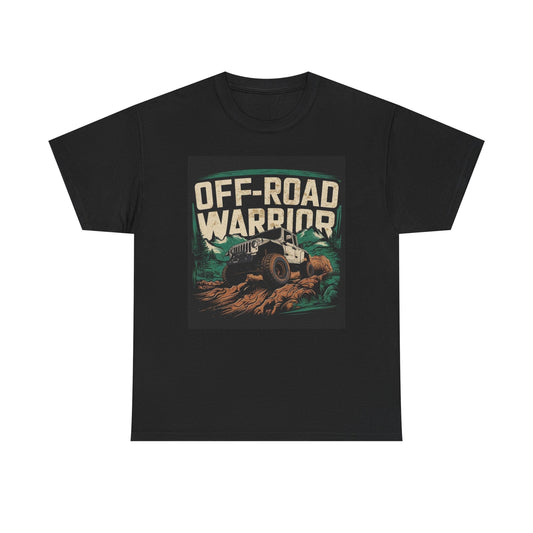 Off Road Warrior Graphic T Shirt Jeep Retro Unisex Heavy Cotton Tee