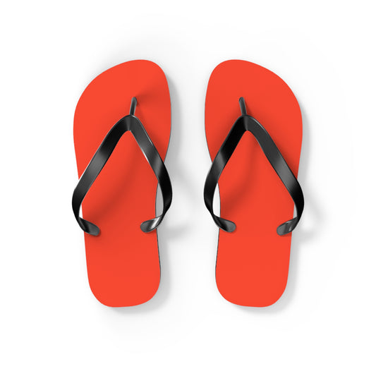 Neon Orange Flip Flops, Sandals Slides, Summer Footwear, Brand New