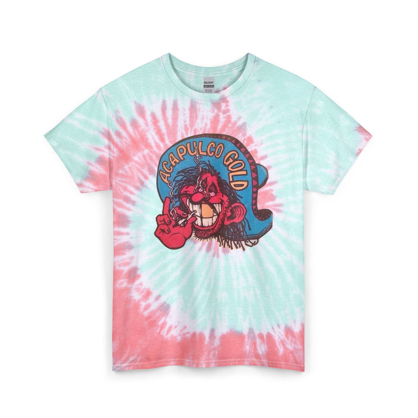 Acapulco Gold Funny Graphic T Shirt Weed 420 Unisex Tie Dye Cotton Tee