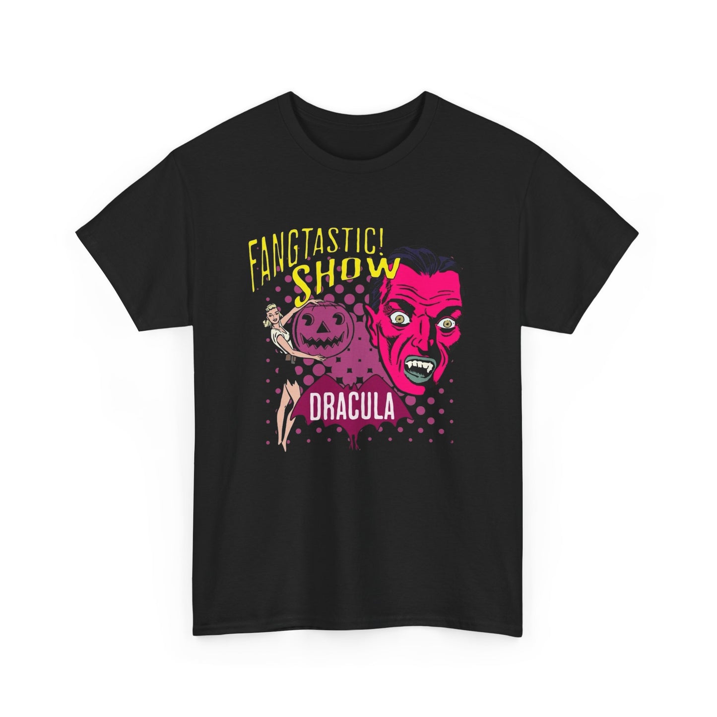 Dracula Fangtastic Graphic T Shirt NEW Unisex Heavy Cotton Tee