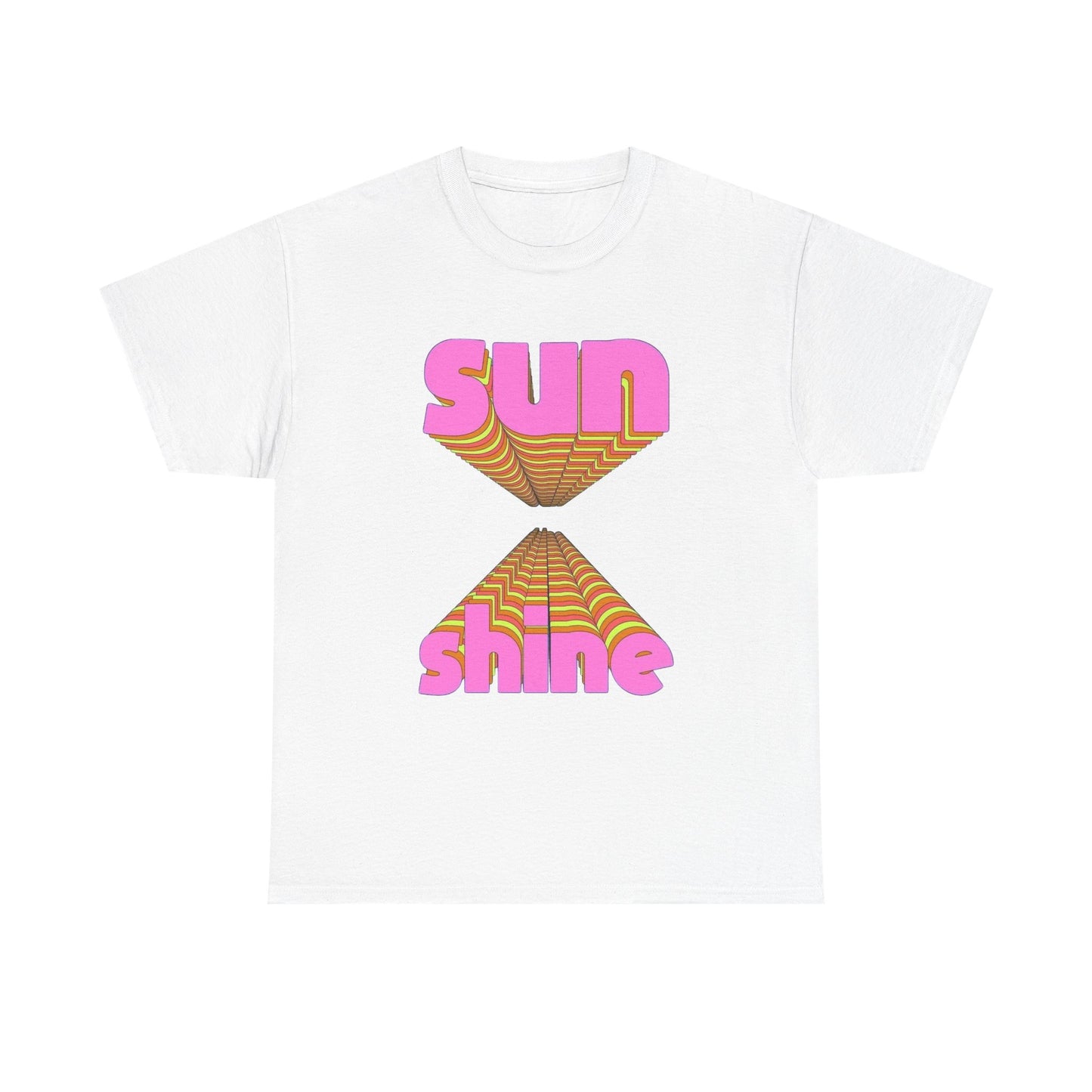 Sunshine 70's Retro Graphic T Shirt NEW Unisex Heavy Cotton Tee