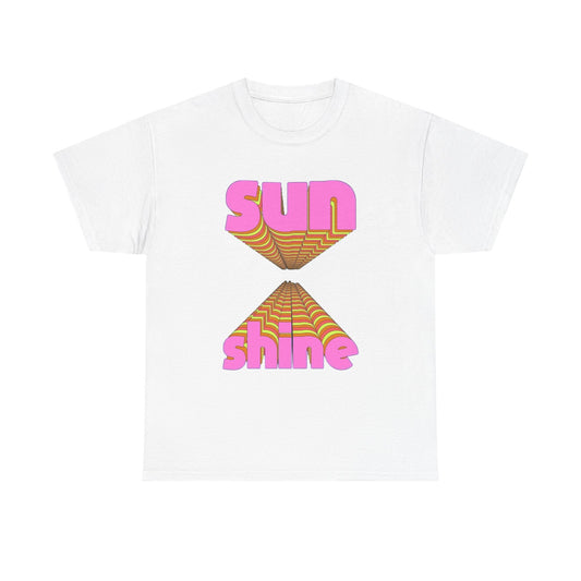 Sunshine 70's Retro Graphic T Shirt NEW Unisex Heavy Cotton Tee