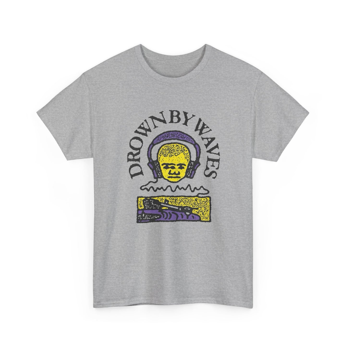 Let The Music Drown Out The World Graphic T Shirt Unisex Heavy Cotton Tee