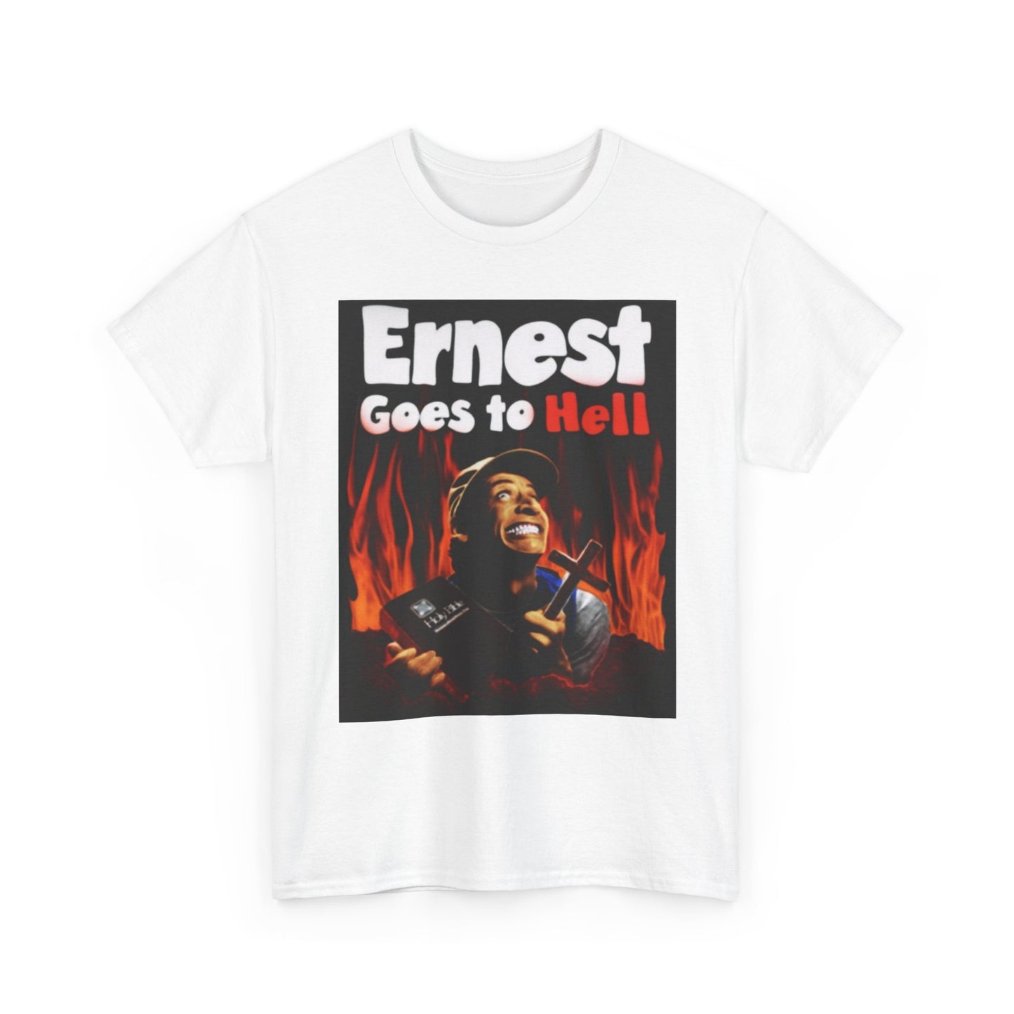 Ernest Goes To Hell Graphic T Shirt Funny Vintage Poster Unisex Heavy Cotton Tee