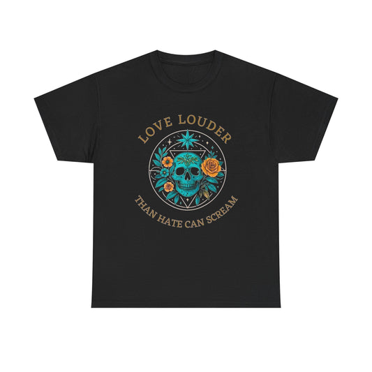 Live Louder Than Hate Can Scream Graphic T Shirt NEW ADULT TEE VINTAGE