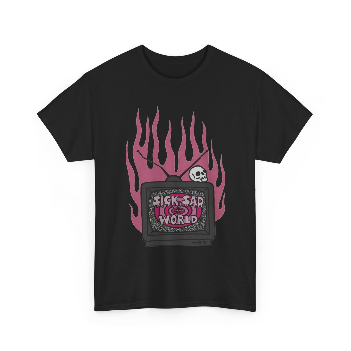 Sick Sad World Graphic T Shirt Unisex Heavy Cotton Tee