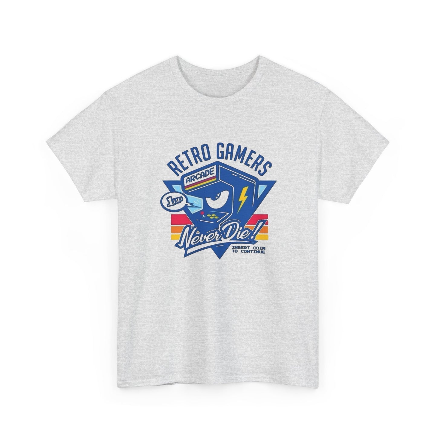 Retro Gamers Never Die Graphic T Shirt NEW Adult Regular Sizing Tee
