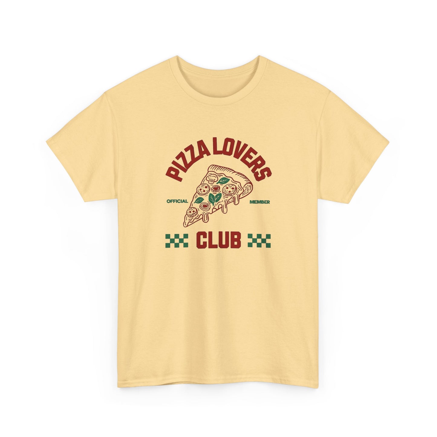 Pizza Lovers Club Graphic T Shirt NEW Vintage Unisex Heavy Cotton Tee