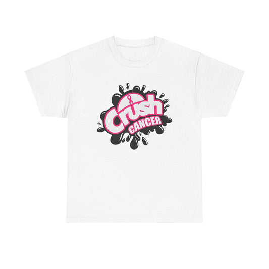 Crush Cancer Graphic T Shirt Awareness Soda Logo Unisex Heavy Cotton Tee