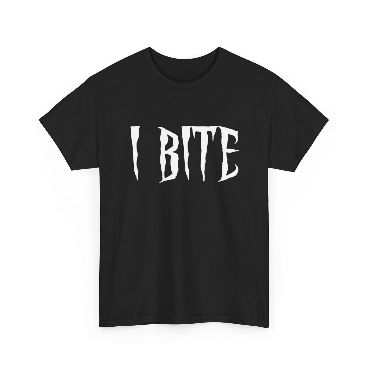 I Bite Shirt Funny Joke Graphic Vampire Dad Humor Unisex Heavy Cotton Tee