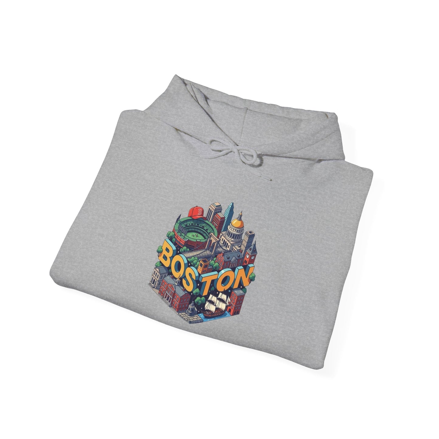Boston Attractions Sports Graphic Hoodie NEW Heavy Blend™ Hooded Sweatshirt