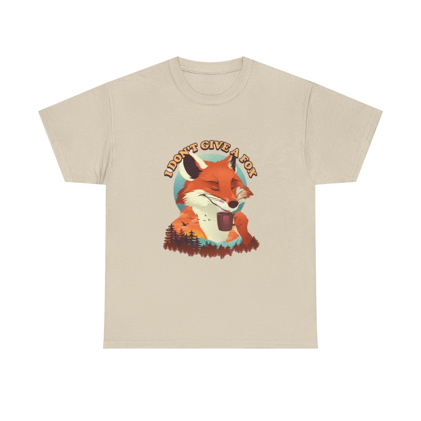 I Dont Give A Fox Shirt Funny Animal Graphic Jokes Comedy Gift Unisex Heavy