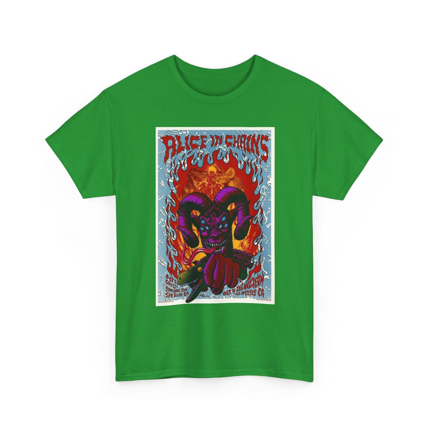 Alice In Chains Rock Band T Shirt Merch Poster Unisex Heavy Cotton Tee
