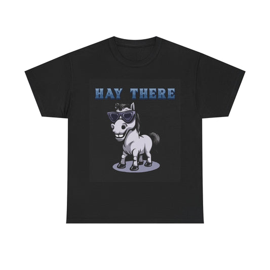 Hay There Donkey Shirt Funny Graphic Animals Unisex Heavy Cotton Tee
