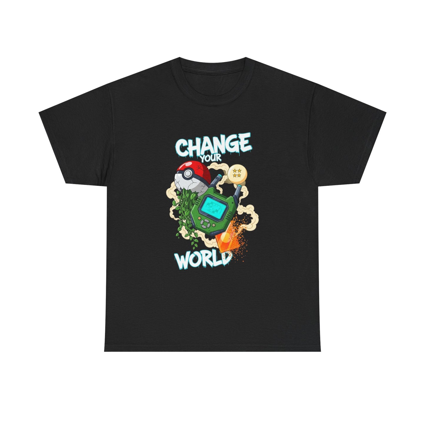 Change Your World Gaming Graphic T Shirt NEW ADULT TEE VINTAGE