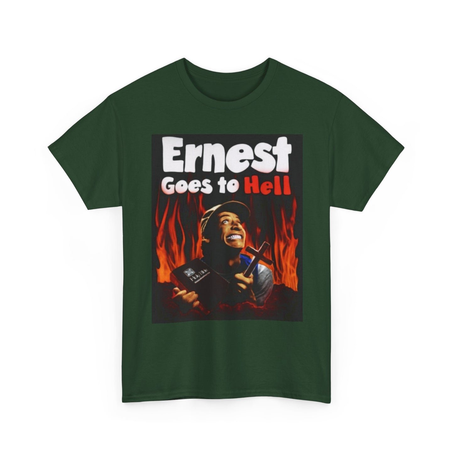 Ernest Goes To Hell Graphic T Shirt Funny Vintage Poster Unisex Heavy Cotton Tee